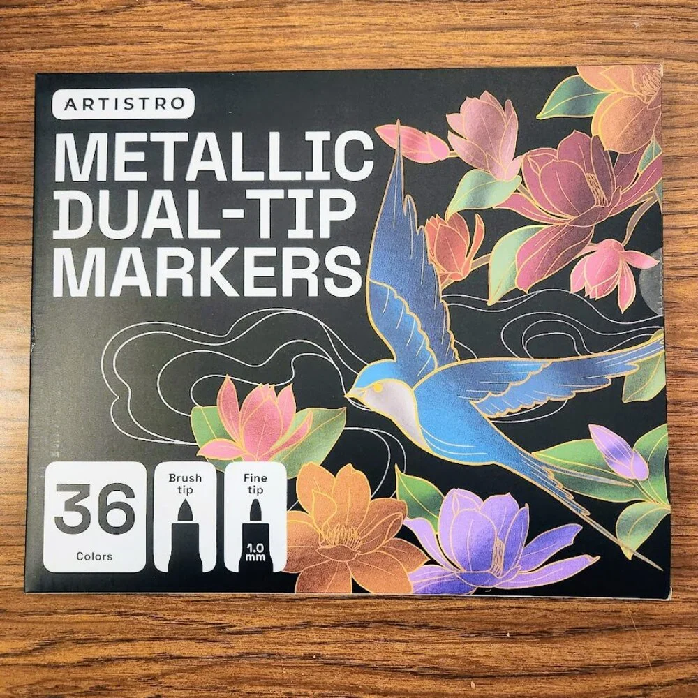 NEW Art Supplies Brush Metallic Markers Pens for Adult Coloring Books School 36